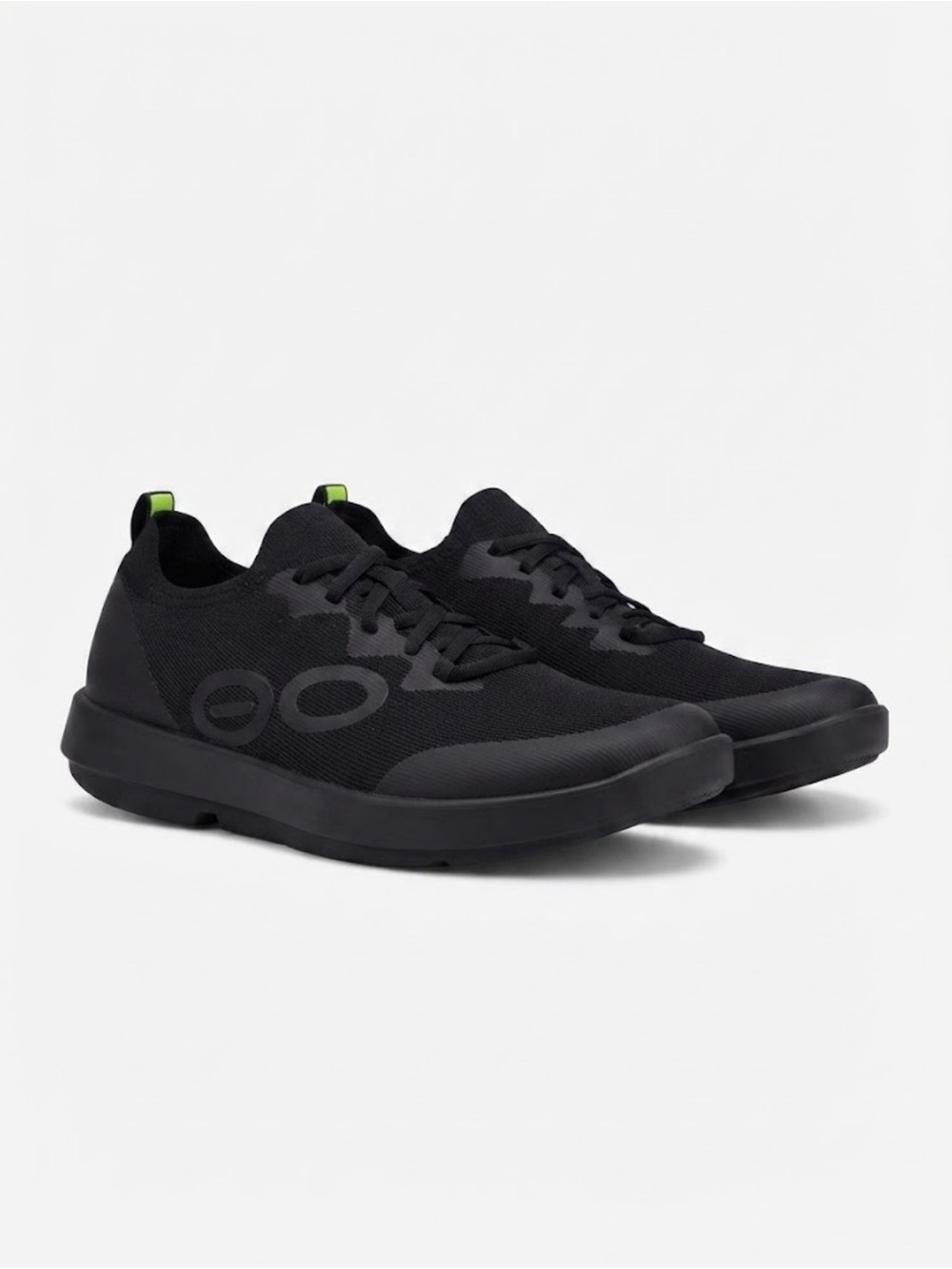 OOFOS OOmg Sport Low Black Recovery Mesh Sneakers Size 11